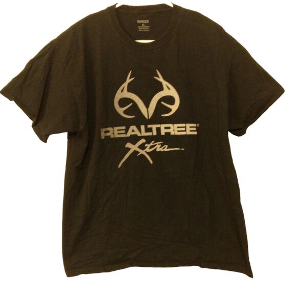 RealTree Xtra Ranger tshirt mens XL Xlarge black short sleeve crew neck deer - Picture 1 of 7